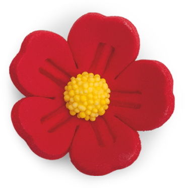 Decoratie din zahar Floare de cimp rosie 32026 UKR (set 7 buc)