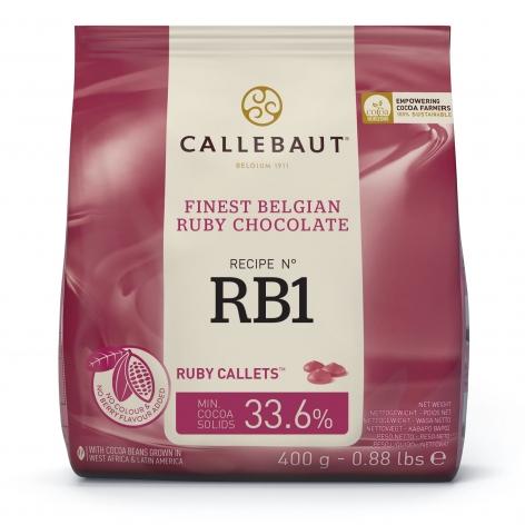 Ciocolata Ruby RB1 33,6% cacao 0.4kg Callebaut