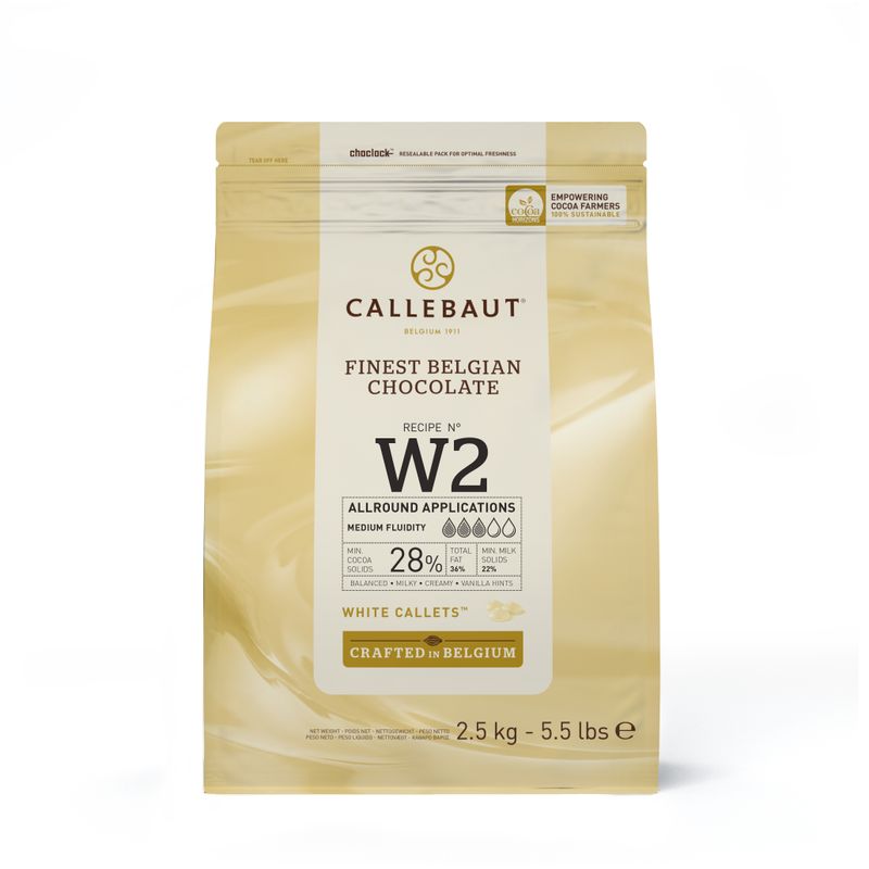 Ciocolata alba 28% cacao 2.5kg Callebaut