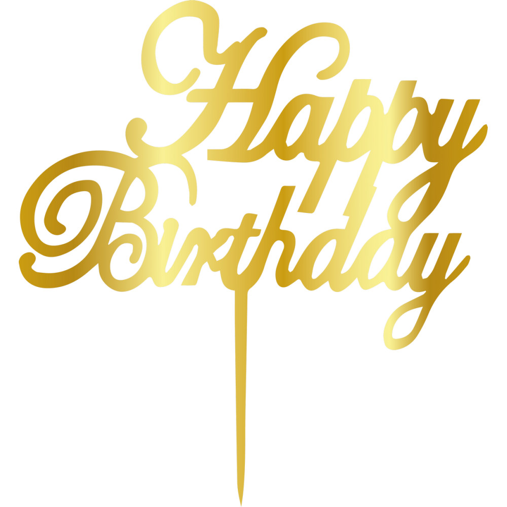 Topper - Happy Birthday/Golden 14622 CSL