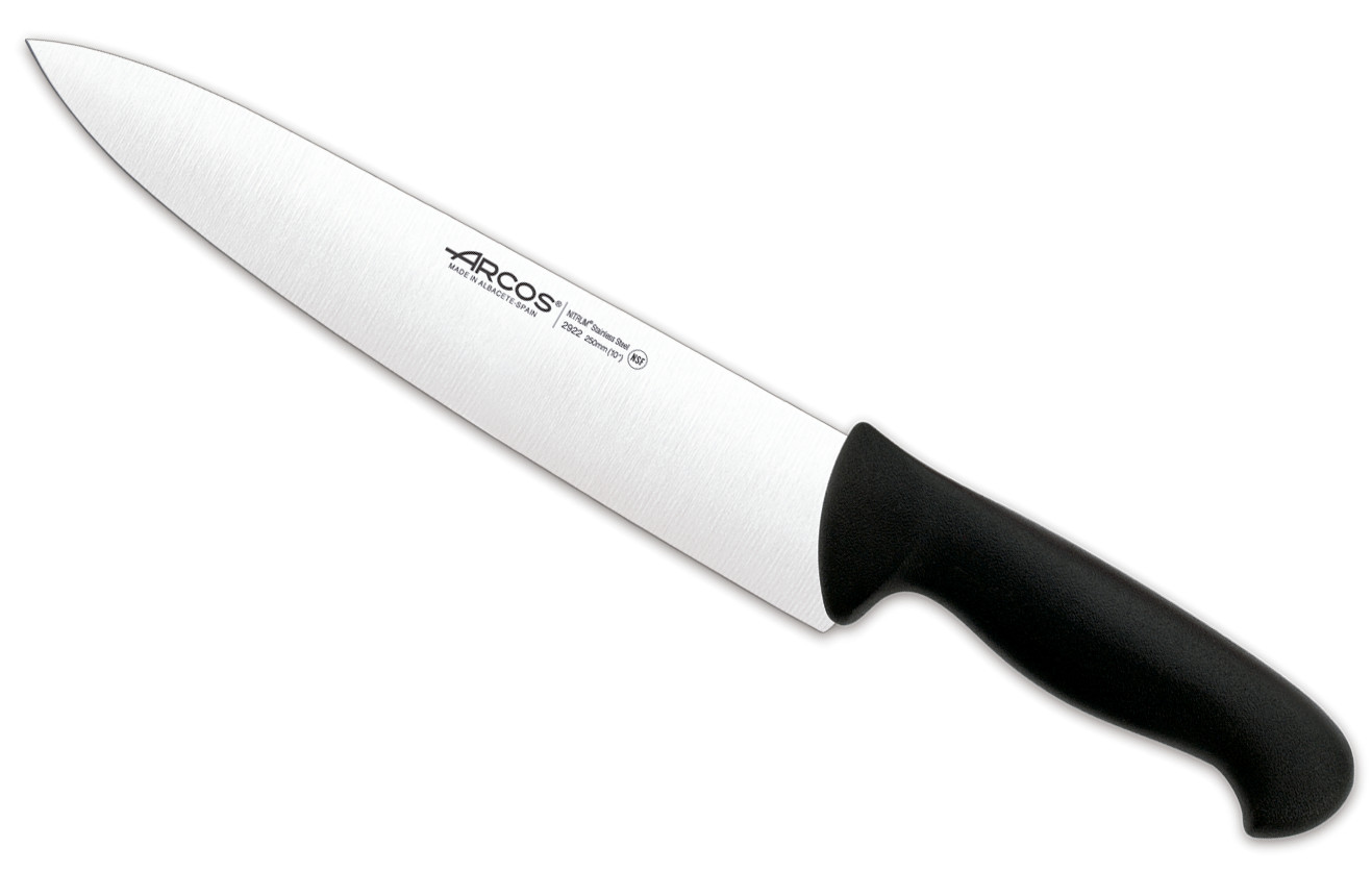 Cutit profesional negru, Chef´s Knife, lungime 25cm, Arcos