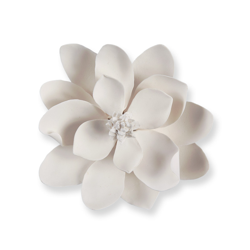Floare din pasta de zahar, magnolie alba, 12 cm, Sugart