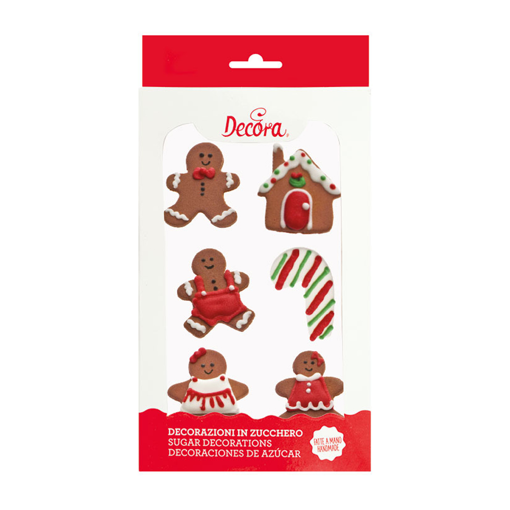 Decoratiuni din zahar Gingerbread 6buc/cutie 0500354 DER
