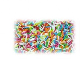 Decoratiuni din zahar Vermicelli mix multicolor 1000 g DEK