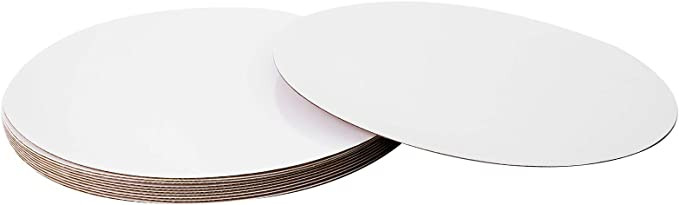 Platou tort rotund alb, carton ondulat  Ø30xH 0,35 cm 5 buc/set GustaPro