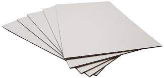 Platou tort patrat alb, carton ondulat  25,5x25,5xH 0,35 cm 5 buc/set GustaPro