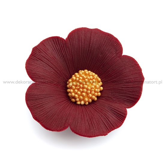Decoratiuni din zahar Panseluta bordo, d50mm, 1 buc 052707 GPC