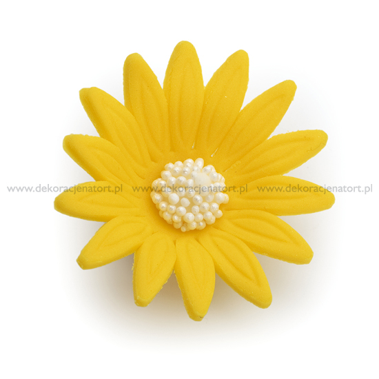 Decoratiuni din zahar Margareta galbena, d45mm, 1 buc 050401 GPC