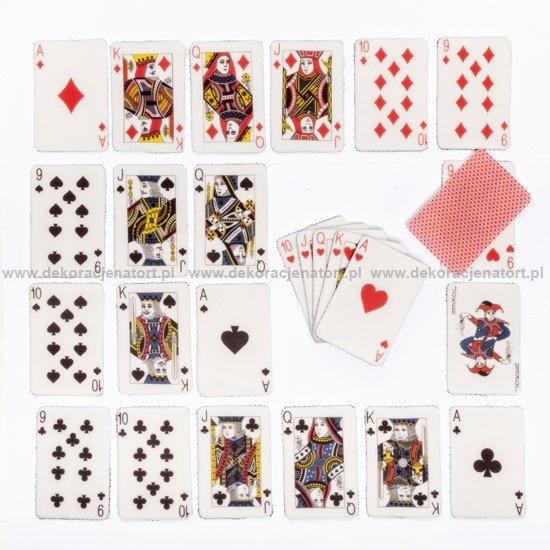 Decoratiuni din zahar carti Poker, 020402 1 buc GPR
