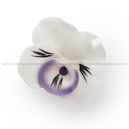 Decoratiuni din zahar  - Viola mare, albă 054700, 1 buc GPC