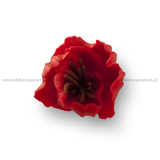 Decoratiuni din zahar Mac rosu, d30mm, 1 buc 052903 GPC