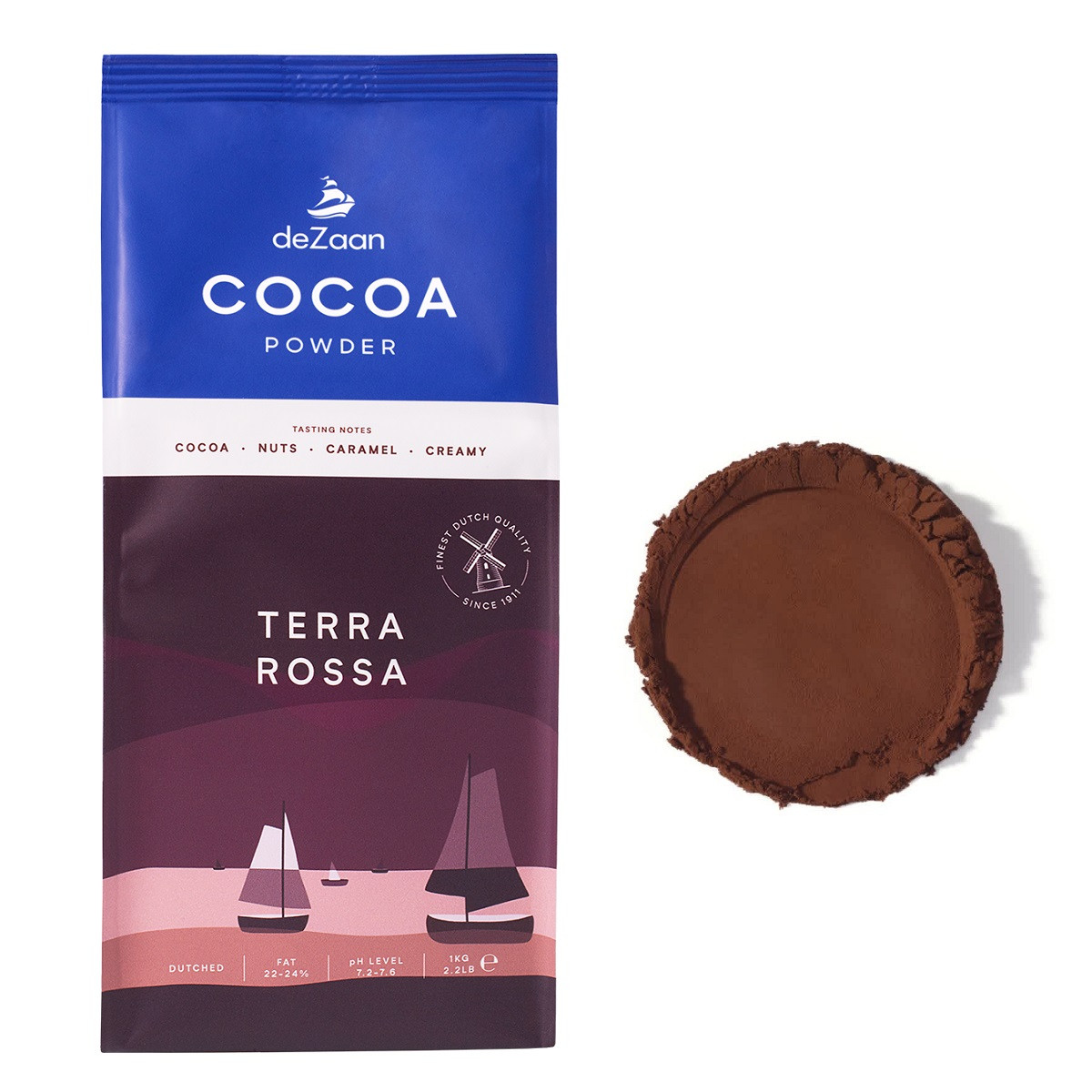 Cacao pudra alcalinizata Terra rossa  22-24% grasime, punga 5kg deZaan
