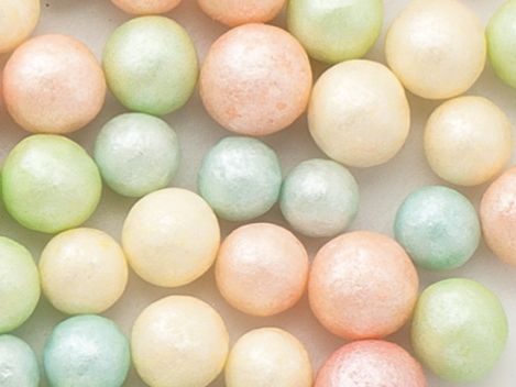 Perle din zahar mix: verzi/roz, 10mm, 100g 71520 GPR