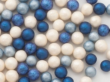 Perle din zahar albe/gri/albastre, 5mm, 100g 71507 GPR