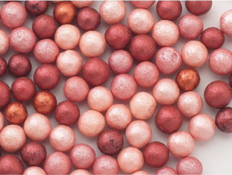Perle din zahar mix roz/bordo perlat, 5mm, 100g 71502 GPR