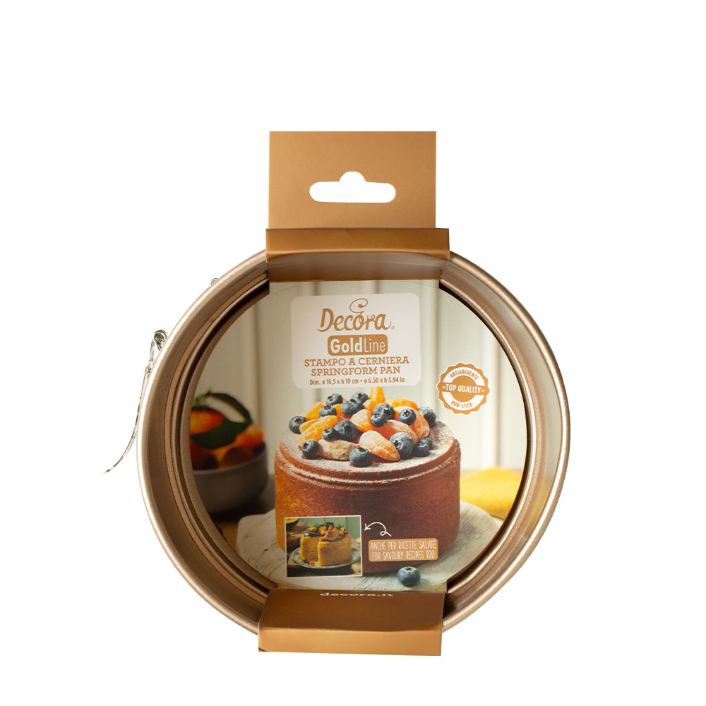 Forma pentru copt aurie nonstick rotunda D16,5cm x H10cm 0070113 Decora