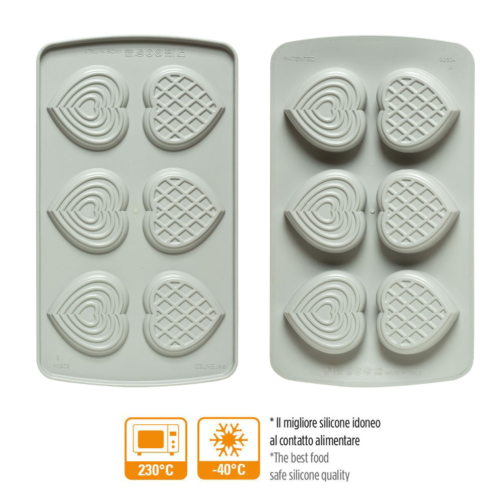 Forma din silicon inimi, set 2buc 9260440 Decora