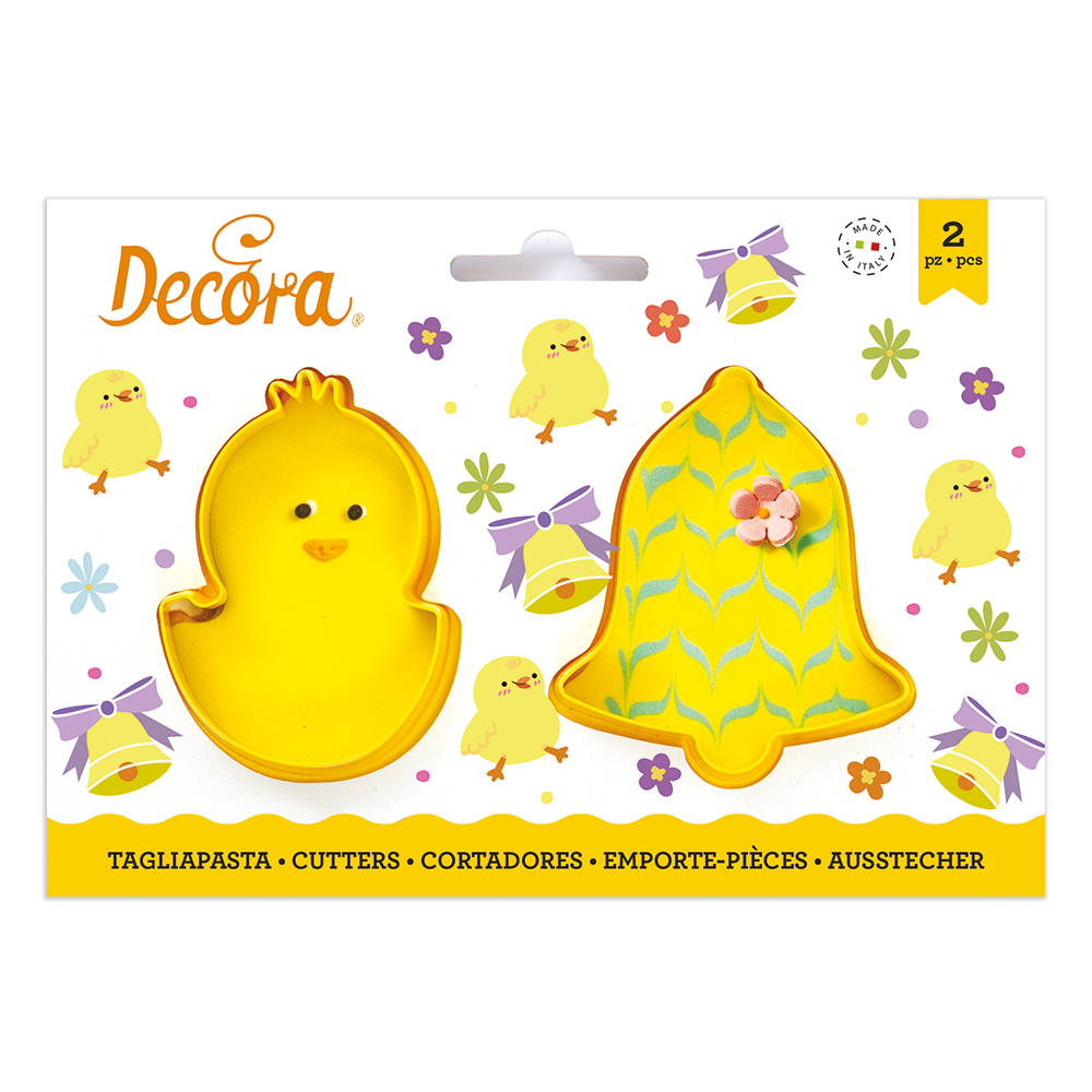Decupator din plastic puisor 7x2,2Hcm si clopotel 8x2,2Hcm 0255073 Decora
