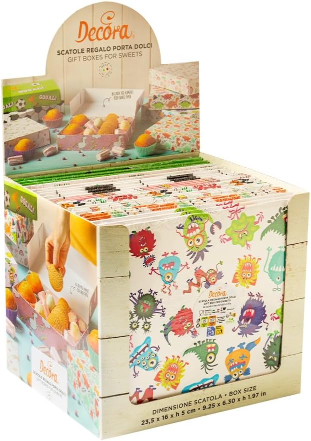 Cutie pentru prajituri Party-4 modele  23,5x16h5 0346020 Decora