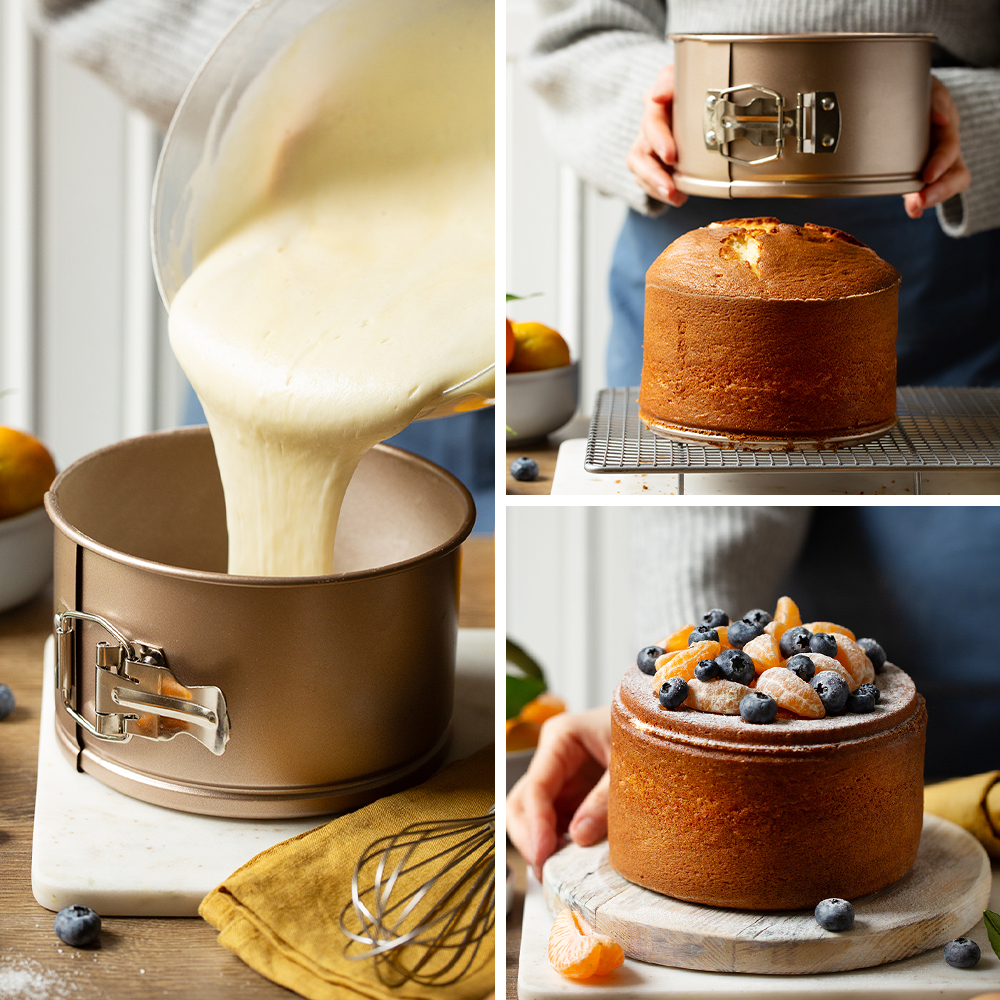 Forma petru copt aurie nonstick rotunda D21,5cm H10cm 0070114 Decora