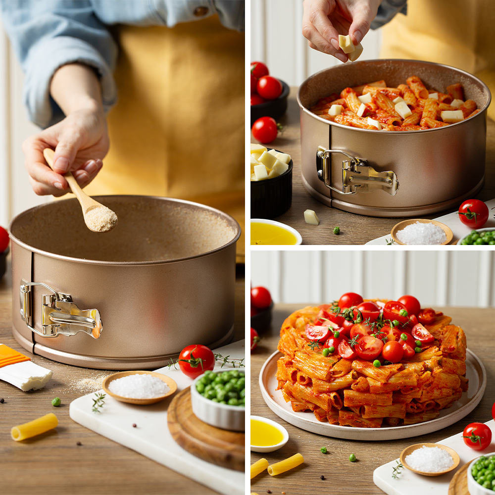 Forma petru copt aurie nonstick rotunda D21,5cm H10cm 0070114 Decora