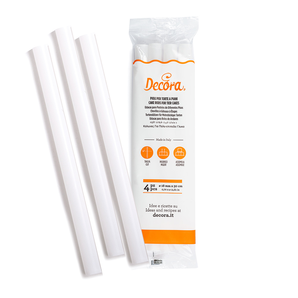 Bastonase Plastic Tort Etajat, Ø 1.8 x L 30 cm (4 buc) 9260157 DER