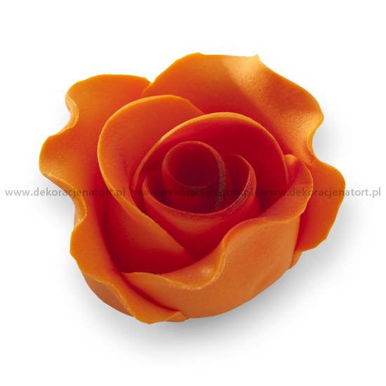 Decoratiuni din zahar Trandafir portocaliu, d60mm h35mm, 1 buc 051218 GPC
