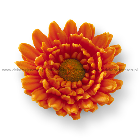 Decoratiuni din zahar Gerbera portocalie 1 buc 052218 GPC