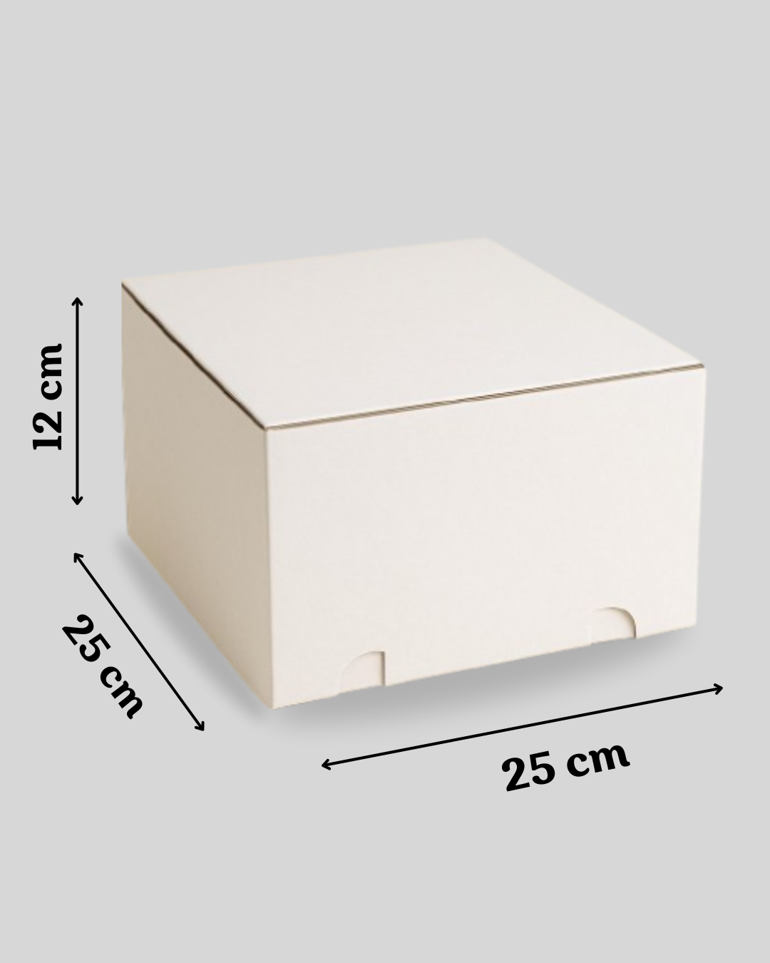 Cutie  pentru tort alb/kraft 25x25x12cm GustaPro