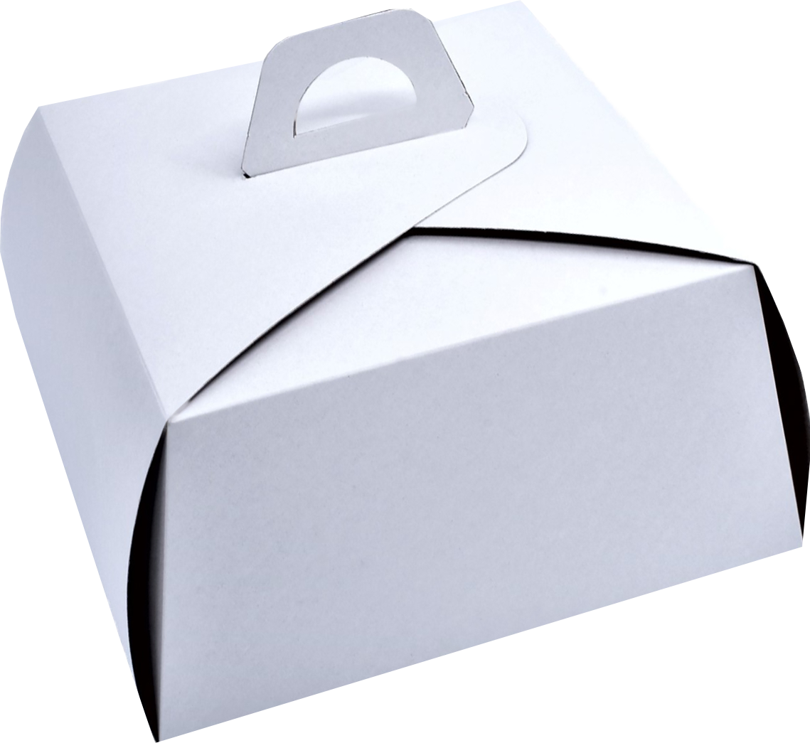 Cutie tort alba cu maner 20x20x13 cm Turkoglu