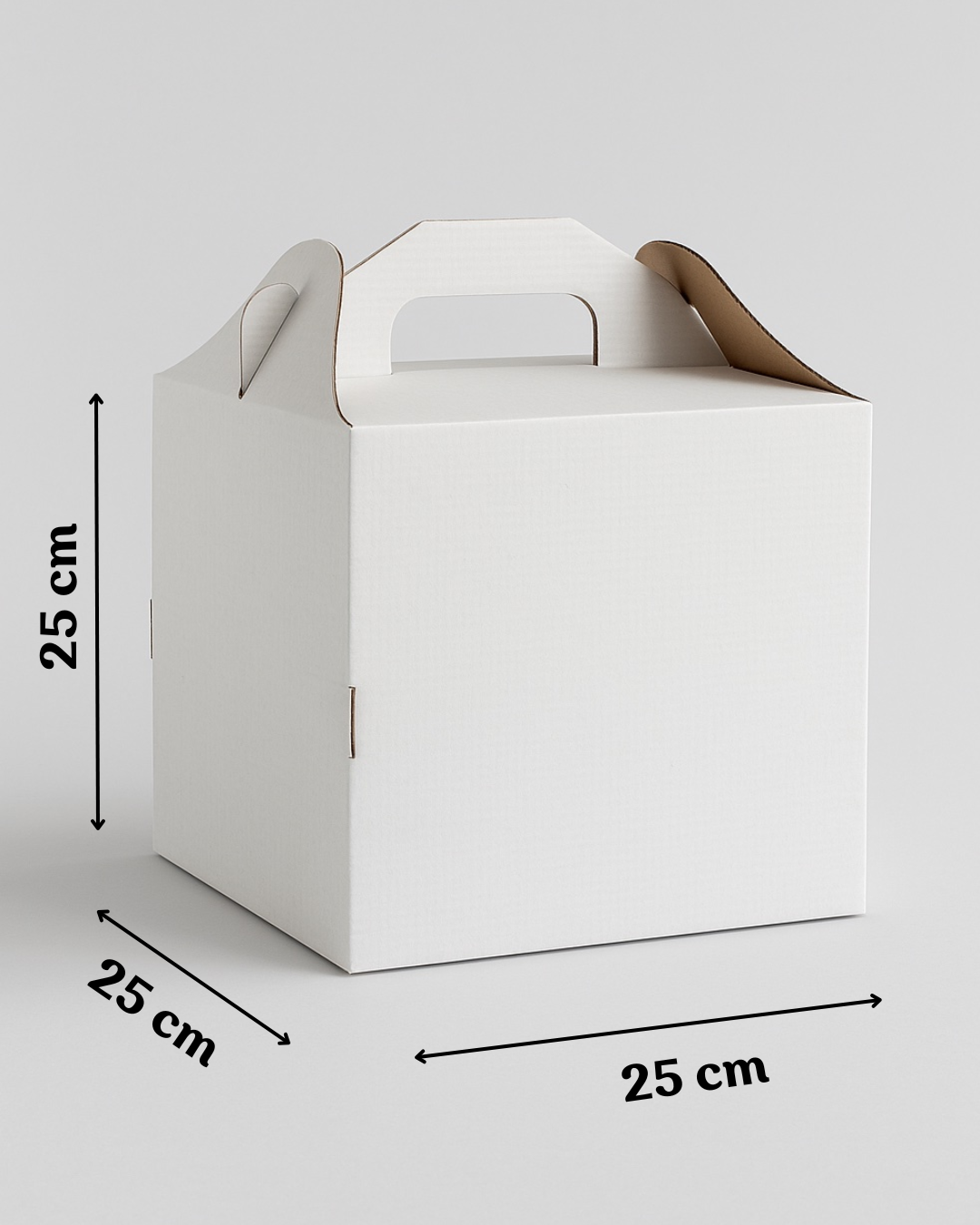 Cutie pentru tort rigida 25x25x25 cm, 40 buc/set GustaPro
