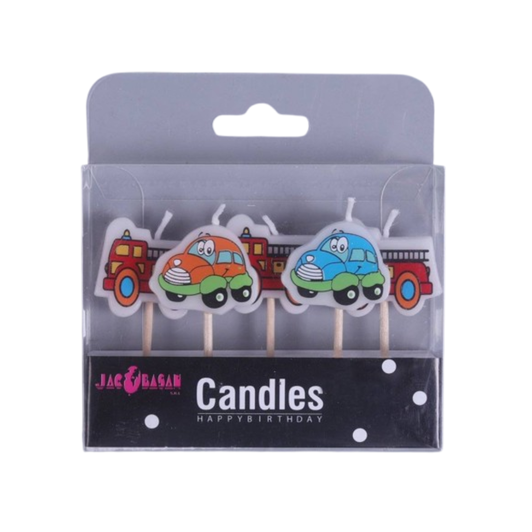 Lumanare Tort Masinute set 5 buc