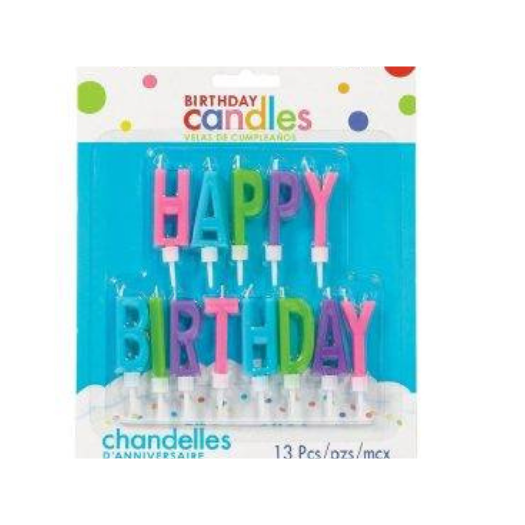 Lumanare Tort Happy Birthday set 13 buc