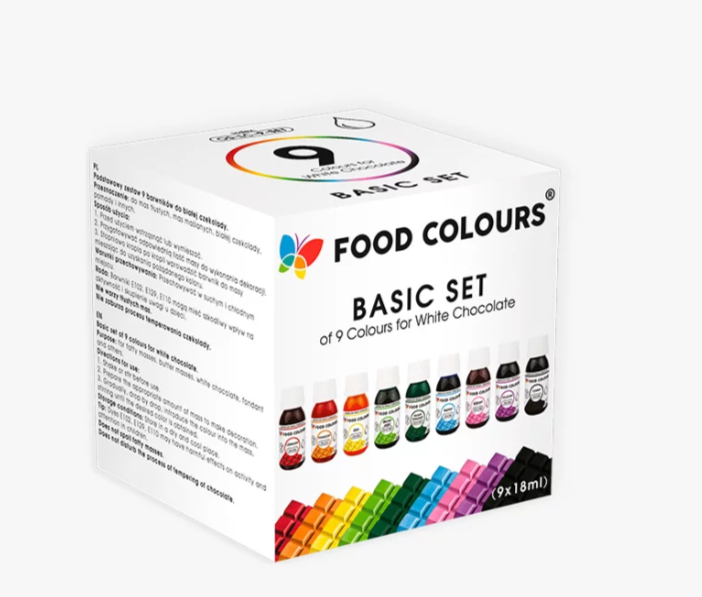 Set de 9 coloranti pentru Ciocolata OS-LC-9-SET FC