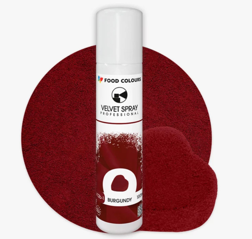 Colorant spray alimentar VELVET BORDO 100ml  V12b-1  FC