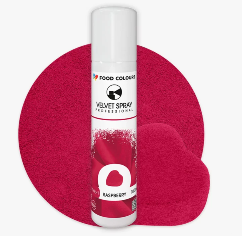 Colorant spray alimentar VELVET Zmeura 100ml  V16b-1  FC