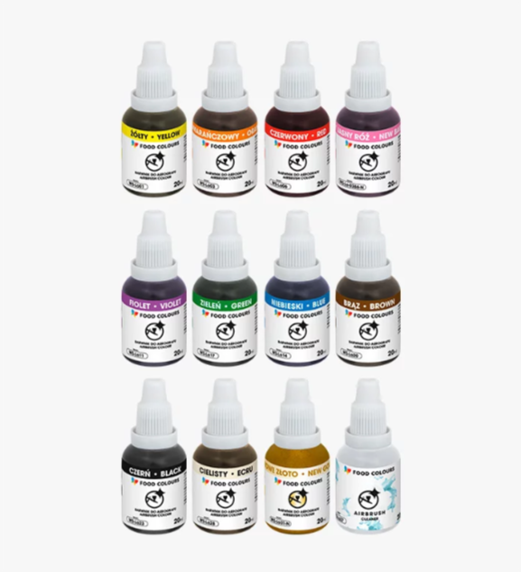 Set de coloranti alimentari aerograf WS-LA-100 FC