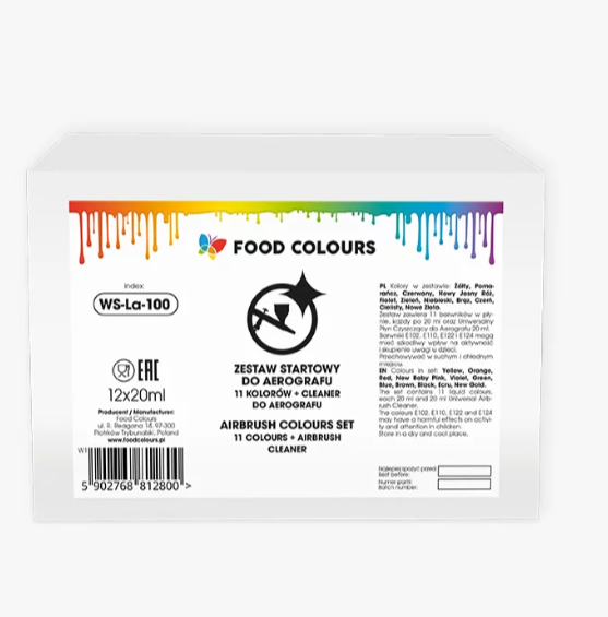 Set de coloranti alimentari aerograf WS-LA-100 FC