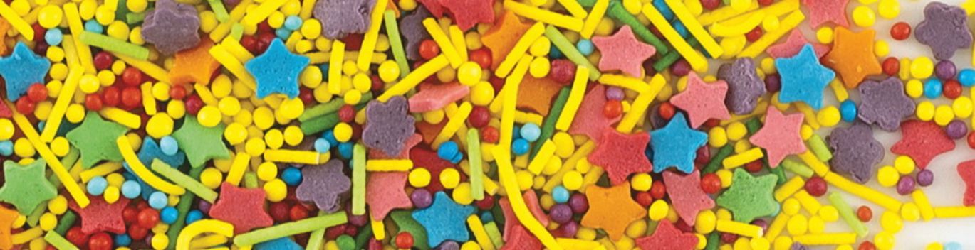 Decoratiuni din zahar mix culori floricele/perlute/bastonase 100gr 70343 GPR