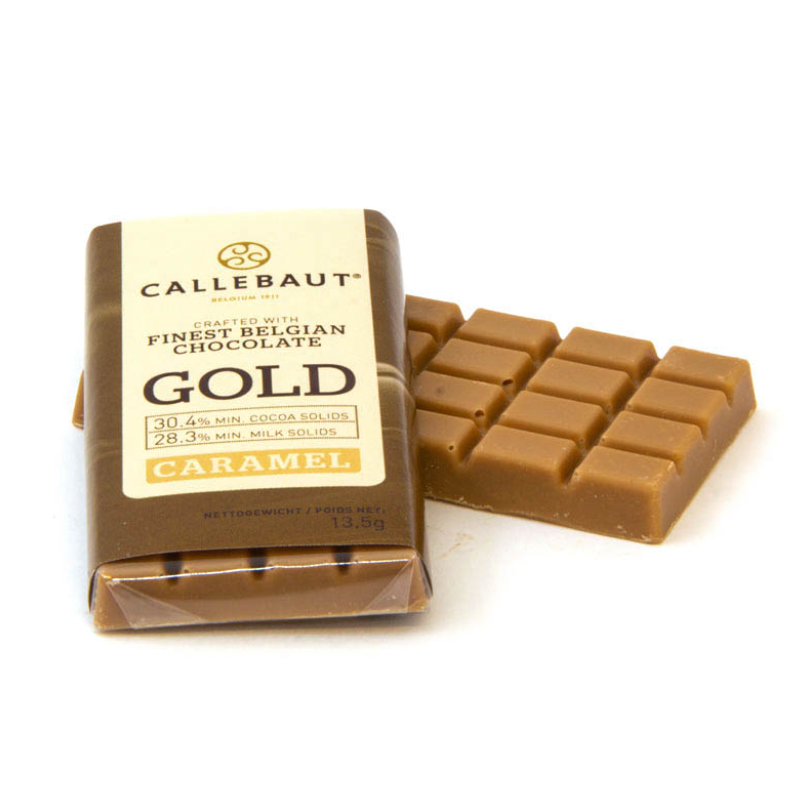 Minitablete ciocolata GOLD 13,5g 1 buc Callebaut
