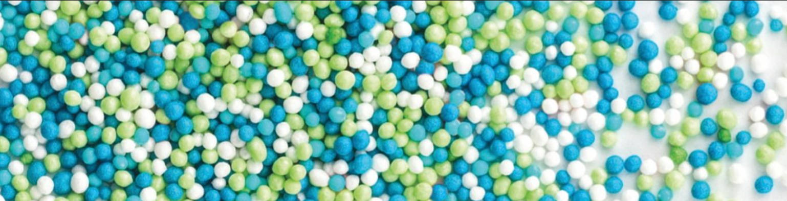 Perle din zahar mix 2-3mm:albe/verzi/albastre 100gr 70105 GPR