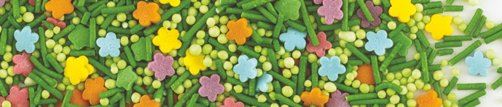 Decoratiuni din zahar mix culori floricele/perlute/bastonase 100gr 70348 GPR