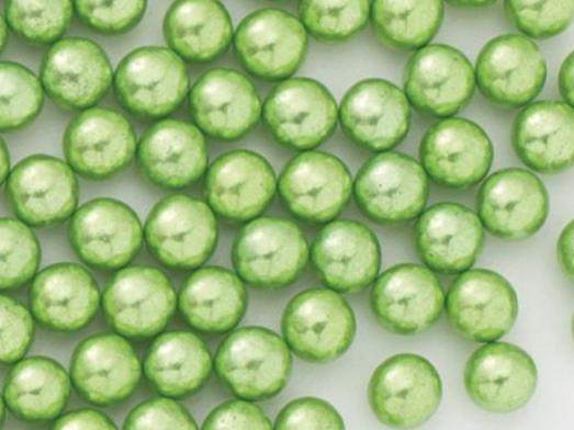 Perle din zahar verzi metalizate 5mm 100gR 70408 GPR