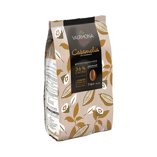 Ciocolata cu lapte si caramel 36% CARAMELIA, 3KG, Valrhona