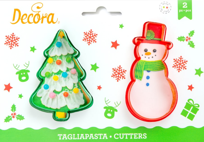 Decupatoare din plastic CHRISTMAS TREE AND SNOWMAN 0255069 DER