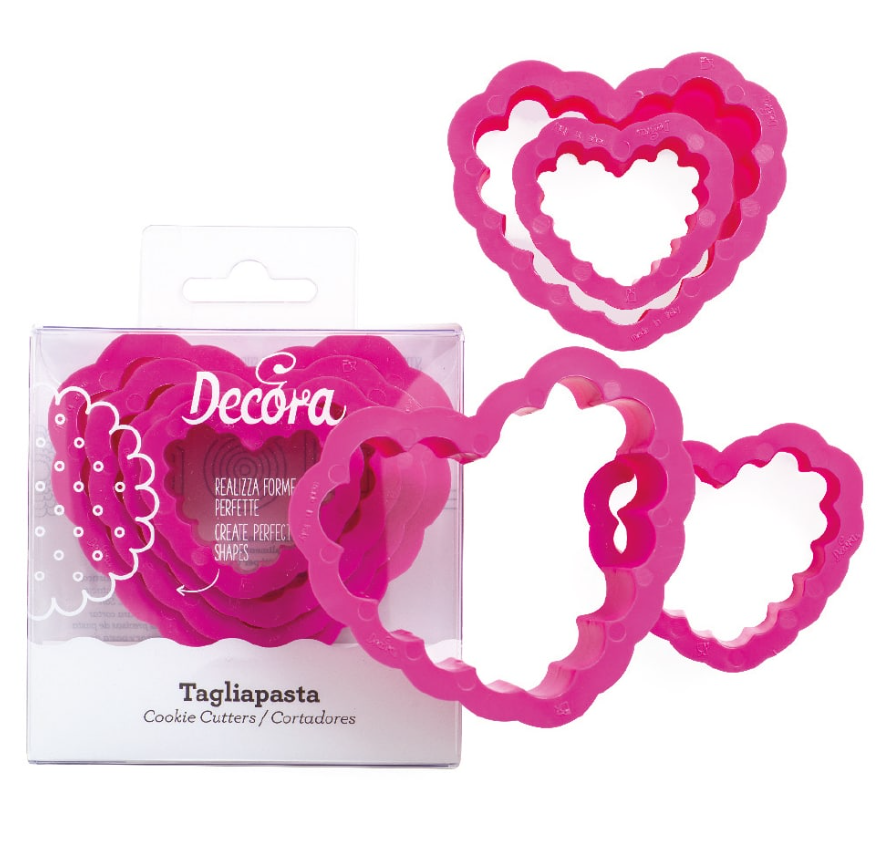 Decupatoare din pastic INIMA 4 buc/set 0255306 DER