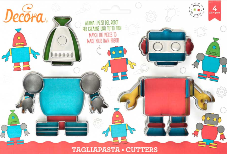 Decupatoare din plastic roboti set: 4 buc 0255421 DER