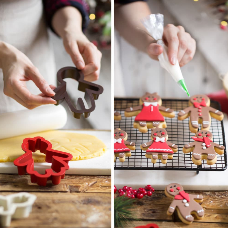 Set decupator din plastic Familie din turta dulce, 4 buc 0255245 DER