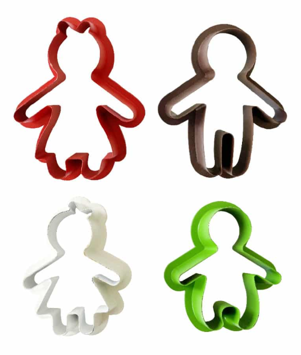 Set decupator din plastic Familie din turta dulce, 4 buc 0255245 DER