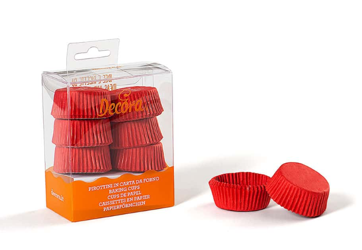 Chese Hartie Rosu 4 x H 2 cm, 120 buc 0339638 DER